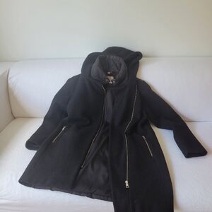 Soia & Kyo Black Hooded Puffer Jacket